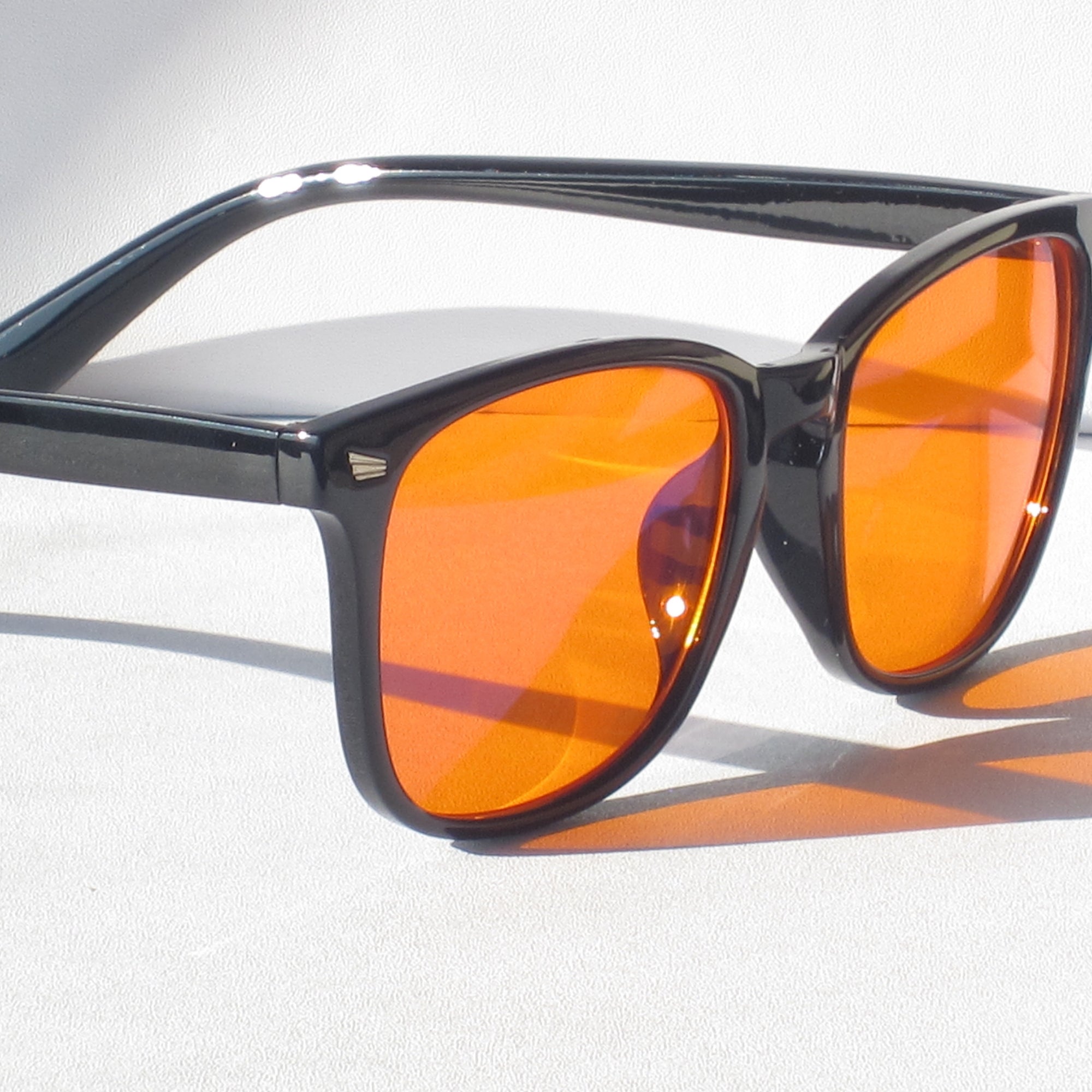 Retro Blue Light Blocking Gaming Computer Orange-Amber Lens Glasses-The Gamers